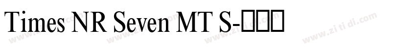 Times NR Seven MT S字体转换